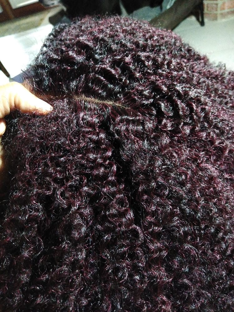 Customer photo review of Sensationnel Empress Curls Kinks & CO Textured Synthetic Lace Front Wig GAME CHANGER