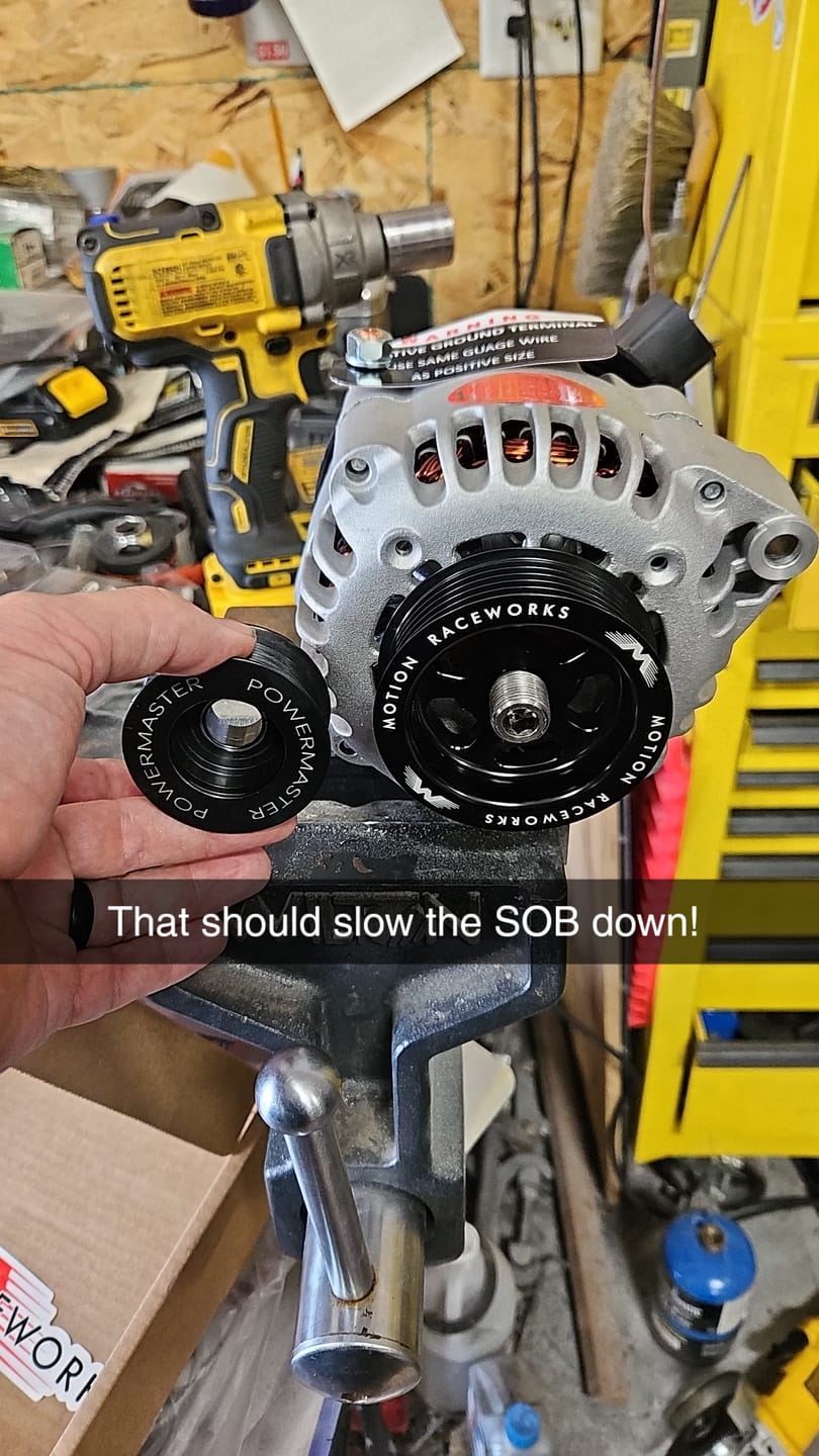 Customer photo review of LS 3" OD Billet Overdrive Alternator Pulley 6 Rib 10-10042