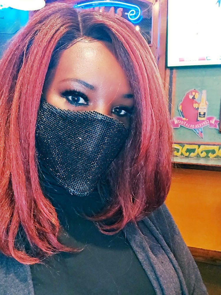Customer photo review of Outre Soft & Natural Synthetic Lace Front Wig NEESHA 201