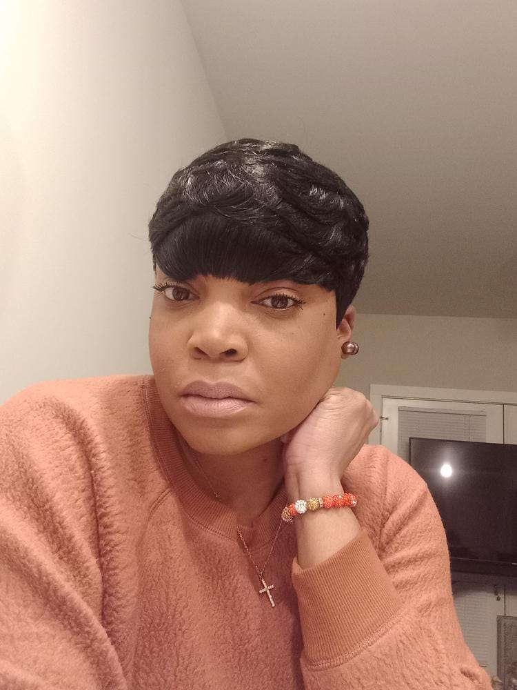Customer photo review of Outre Wigpop Synthetic Full Wig - LACEY