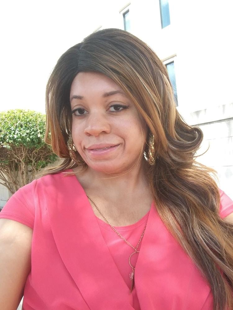 Customer photo review of Freetress Equal Brazilian Natural Synthetic Lace Front Invisible L Part Wig DANITY