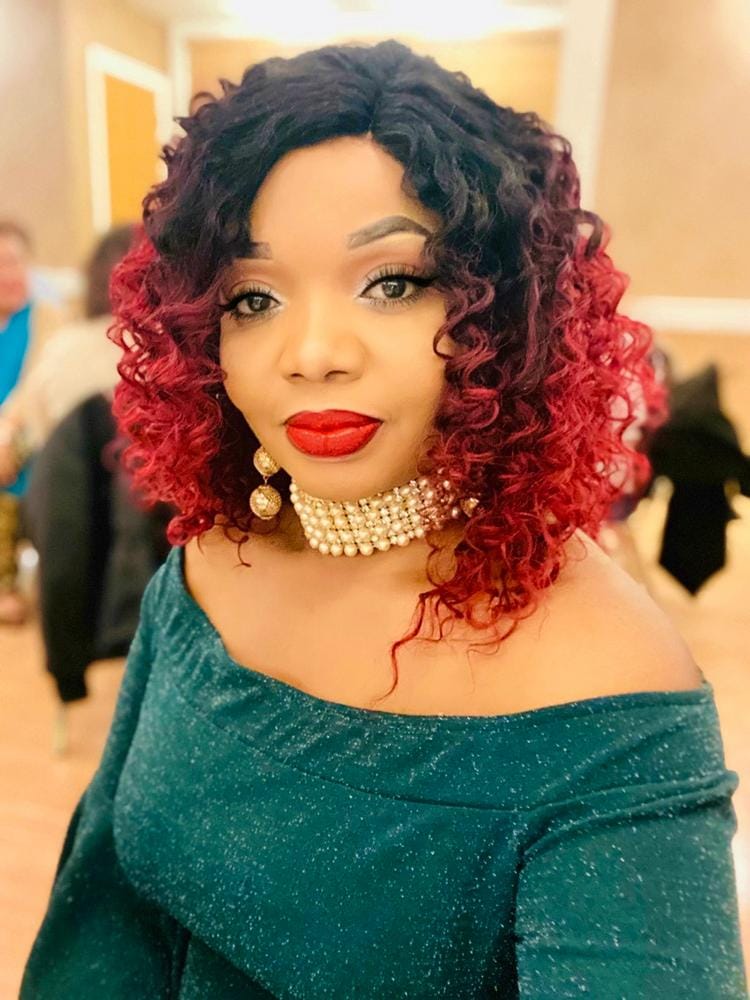 Customer photo review of Sensationnel Empress Curls Kinks & CO Textured Synthetic Lace Front Wig GAME CHANGER