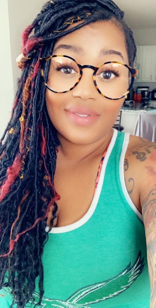 Customer photo review of Freetress Synthetic Crochet Braid WATER WAVE 22 Inch