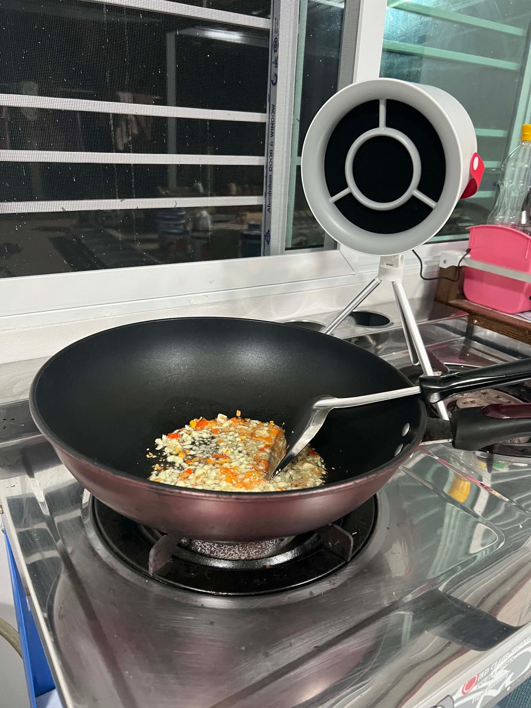 Customer photo review of เครื่องดูดควันไฟฟ้าแบบพกพา | FULI Portable Electric Cooker hood