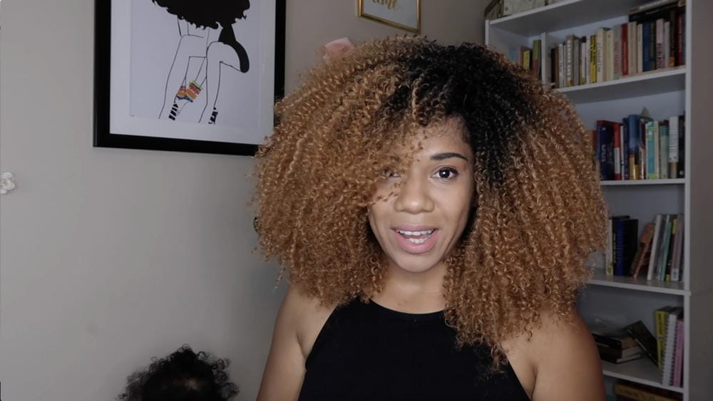 Customer photo review of Sensationnel Empress Curls Kinks & CO Textured Synthetic Lace Front Wig GAME CHANGER