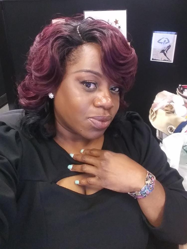 Customer photo review of It's A Wig Dream A Line Synthetic Hair Wig - MAGIC