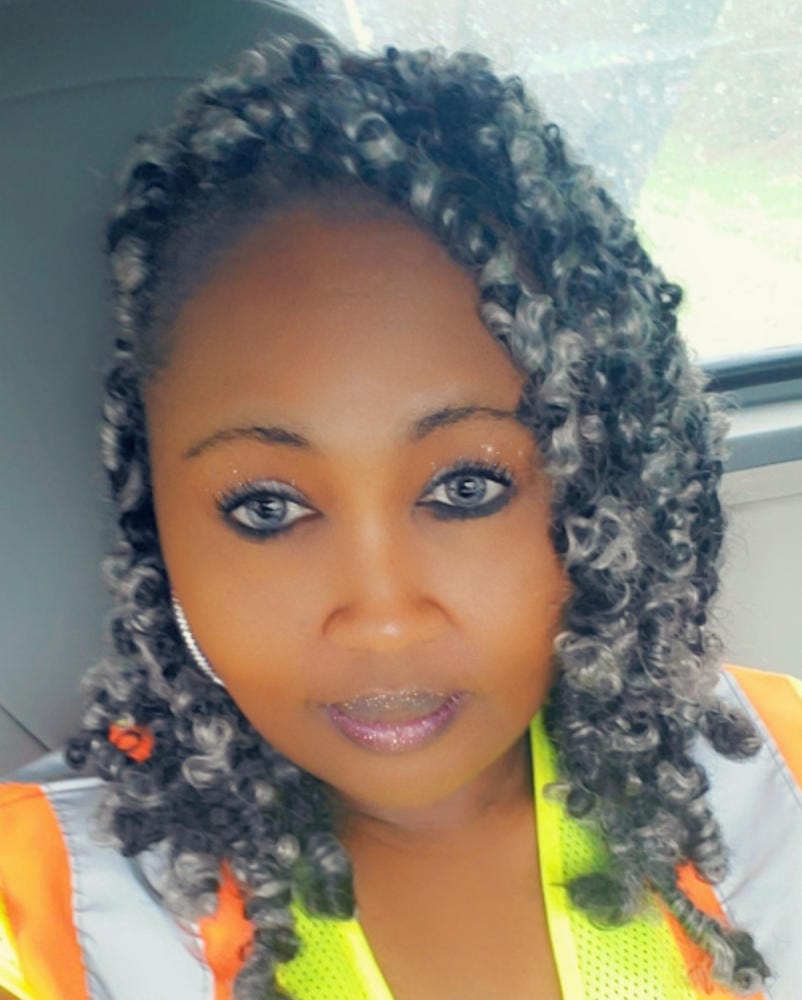 Customer photo review of Freetress Synthetic Crochet Braid WATER WAVE 22 Inch