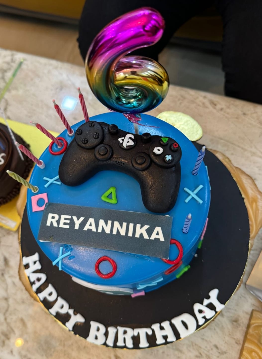 Customer photo review of Playstation Theme Cake