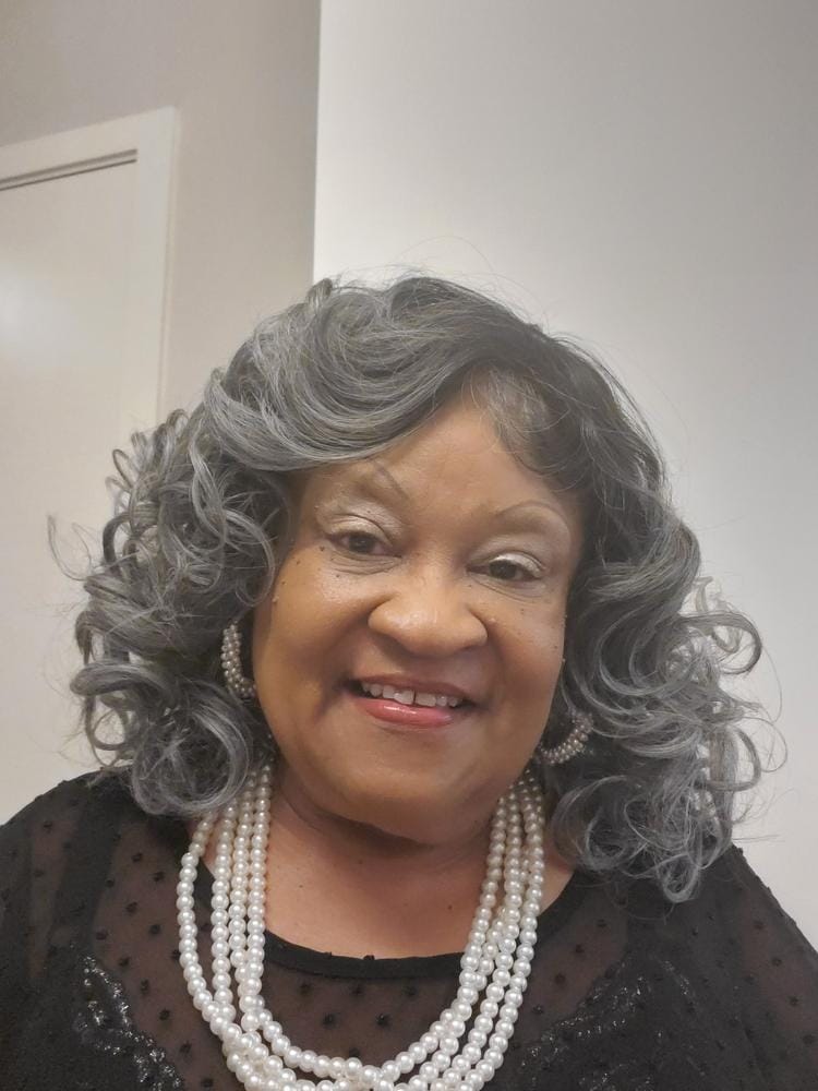Customer photo review of Outre Synthetic Pre-Plucked HD Transparent Lace Front Wig- GRETA
