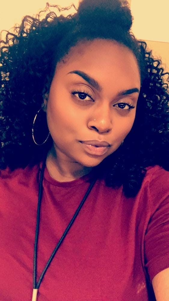 Customer photo review of Outre Quick Weave Half Wig DOMINICAN CURLY (Inspired by Batik Bundle Hair)