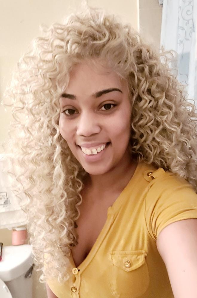 Customer photo review of Outre Synthetic Lace Front Wig Perfect Hairline 13x6 - DOMINICA