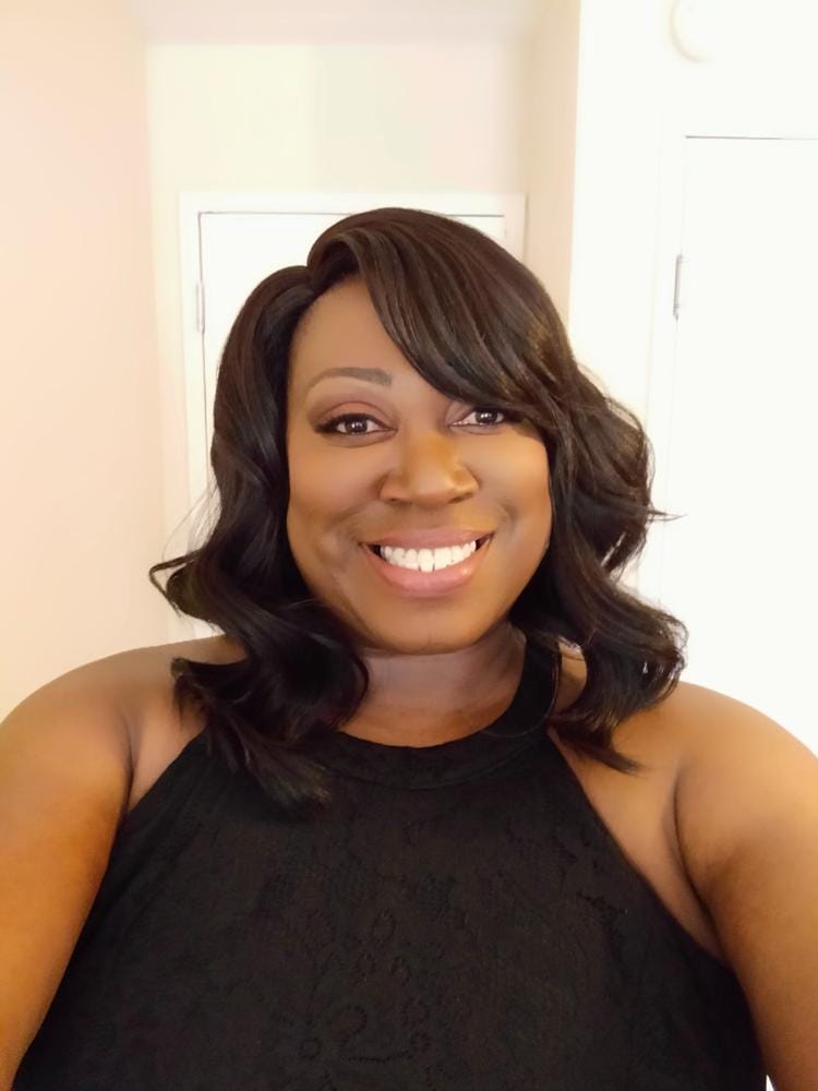 Customer photo review of Outre Wigpop Synthetic Hair Wig DESSY
