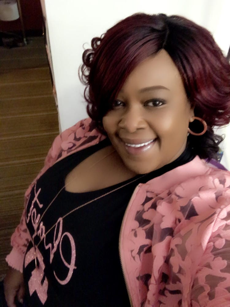 Customer photo review of It's A Wig Dream A Line Synthetic Hair Wig - MAGIC