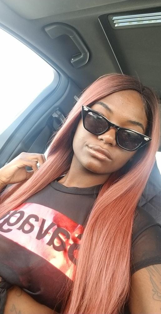 Customer photo review of Motown Tress Let's Lace Front Wig Swiss Synthetic Lace Deep Part LSDP FARA