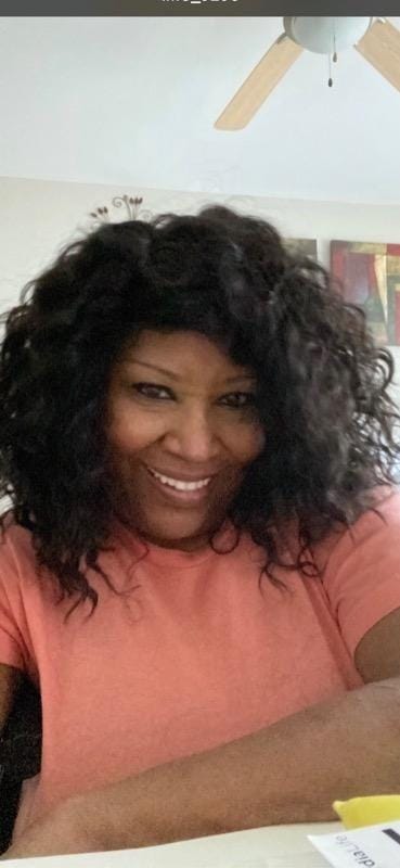 Customer photo review of Outre Synthetic Pre-Plucked HD Transparent Lace Front Wig- GRETA