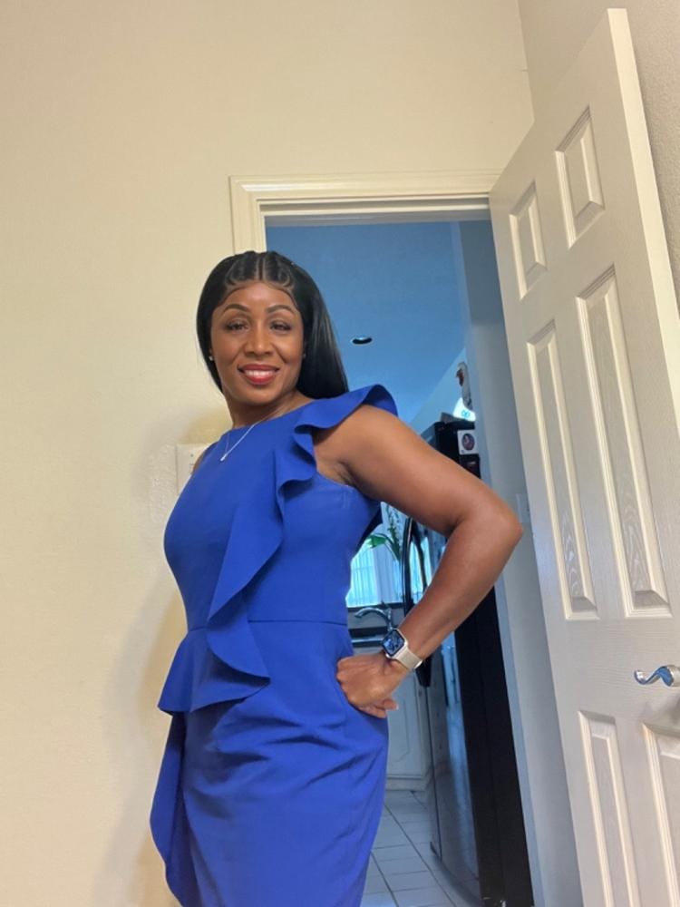 Customer photo review of Mayde Beauty Synthetic Pre Braided Lace Front Wig - CECE