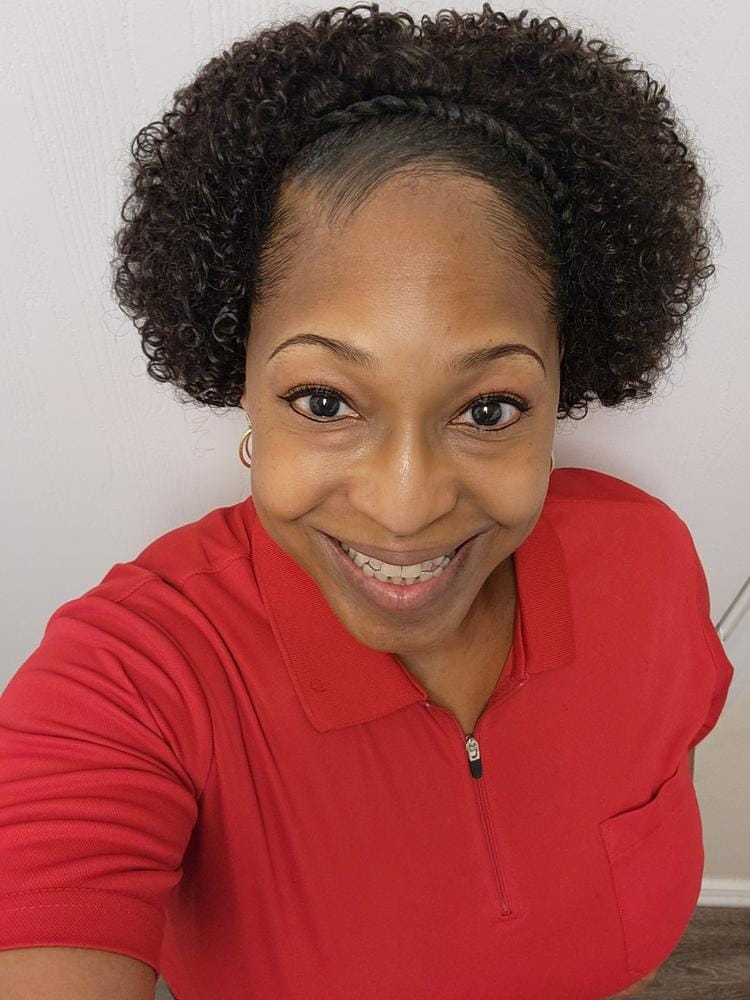 Customer photo review of Freetress Equal Drawstring Ponytail BOHEMIAN FRO