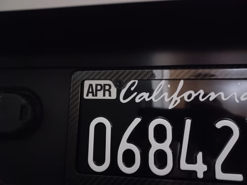 Customer photo review of 2011-2022 CALIFORNIA LICENSE PLATE DMV.CA.GOV - BLACK WITH WHITE TEXT 6"x12" (156.5mm x 305mm)