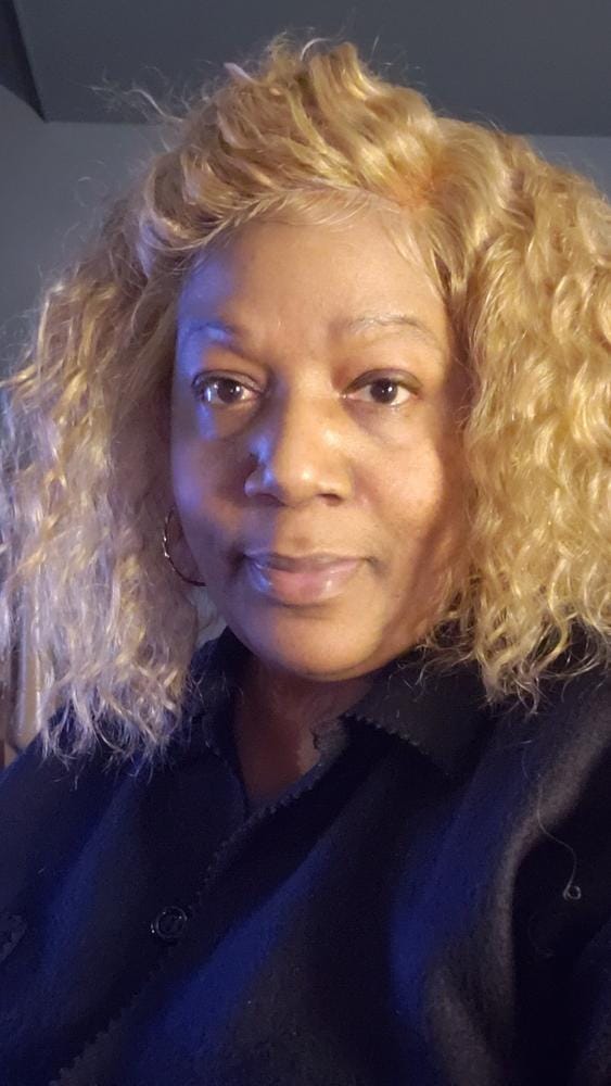 Customer photo review of Outre Synthetic Pre-Plucked HD Transparent Lace Front Wig- GRETA