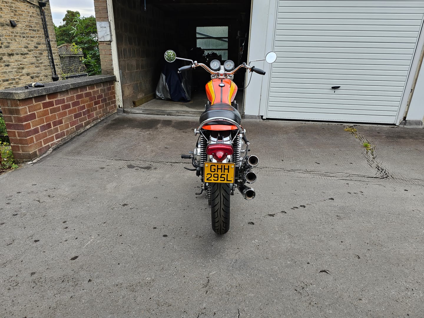 Customer photo review of Yellow Metal Pressed 7×5 Motorbike Number Plate