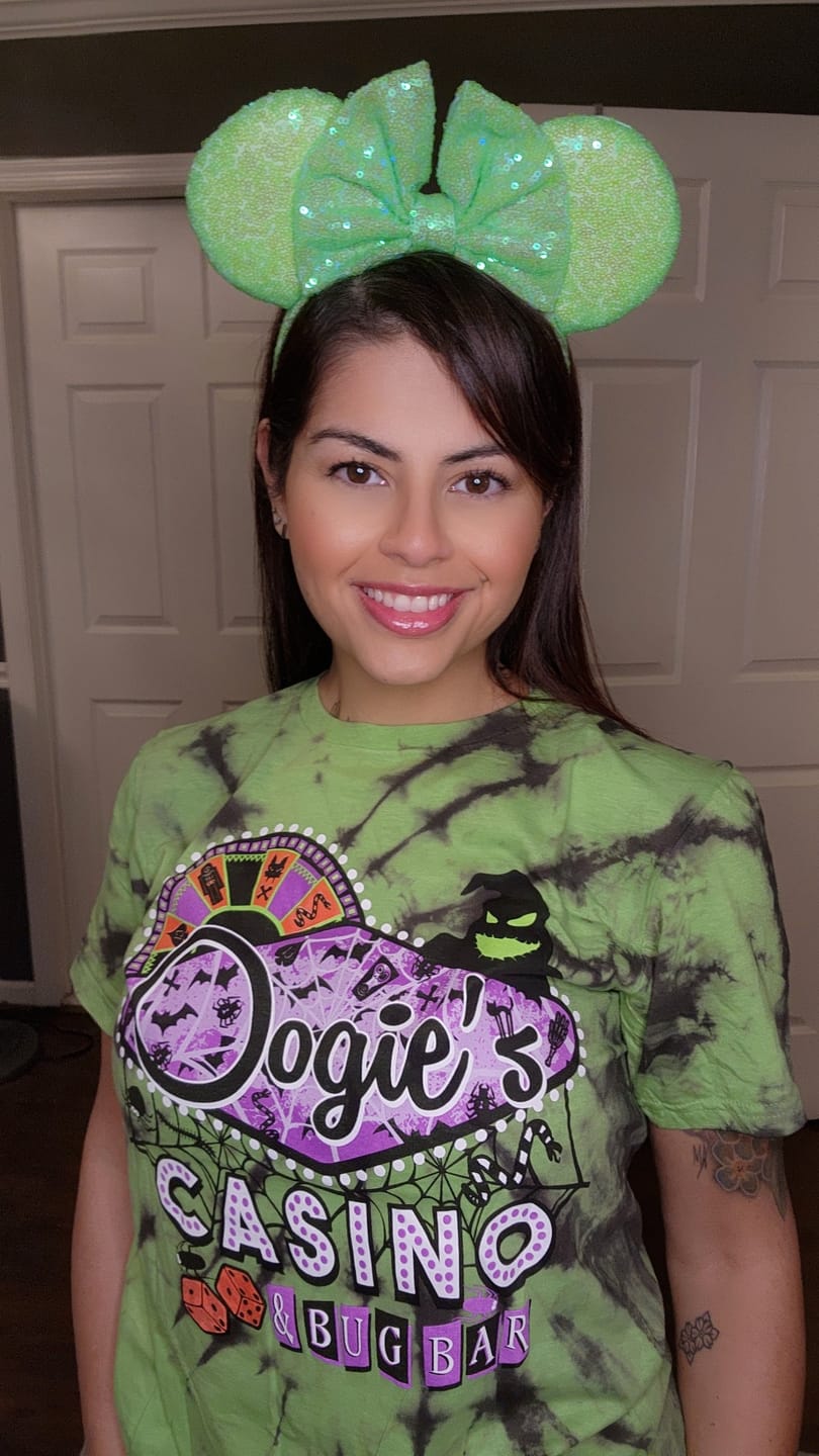 Customer photo review of Oogie Boogie's Casino Tie Dye Shirt (Hand Dyed- Limited Edition)