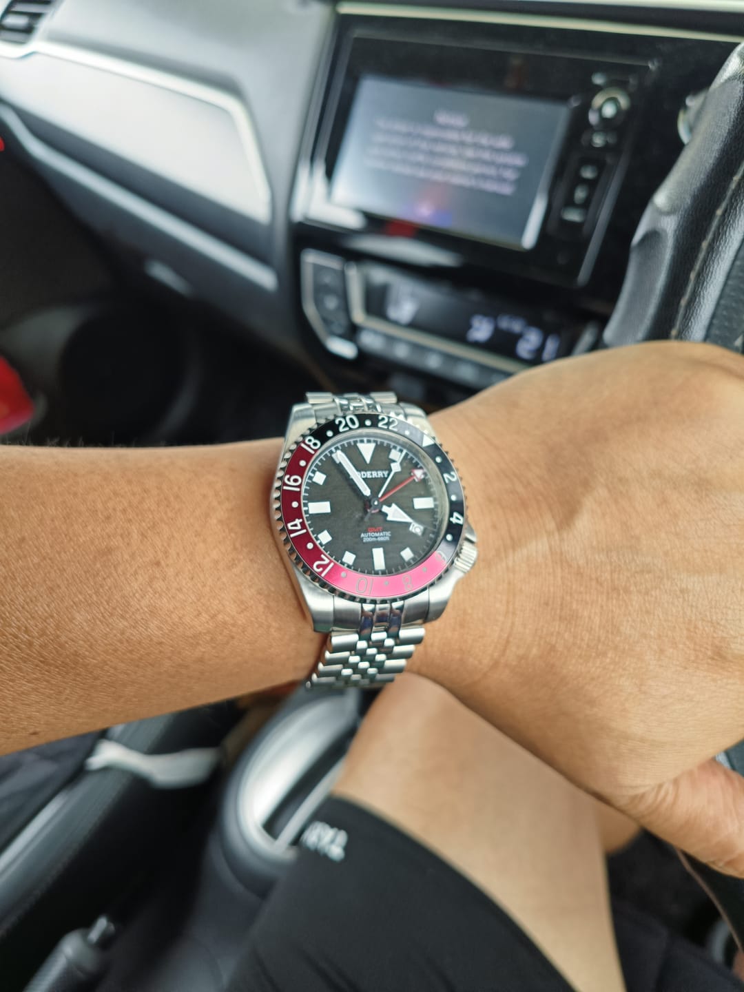 Customer photo review of ADMIRAL GMT - 200M Waterproof Titanium Automatic Diver Watch | Black