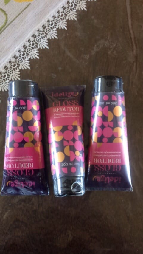 Customer photo review of 3 Alinhamento Fácil Idelize 200ml Sem Formol