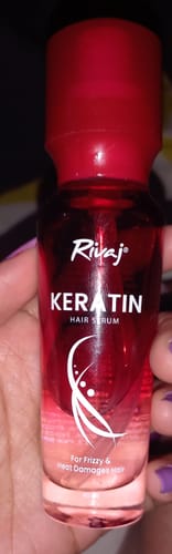 Customer photo review of Keratin Hair Serum 40ml