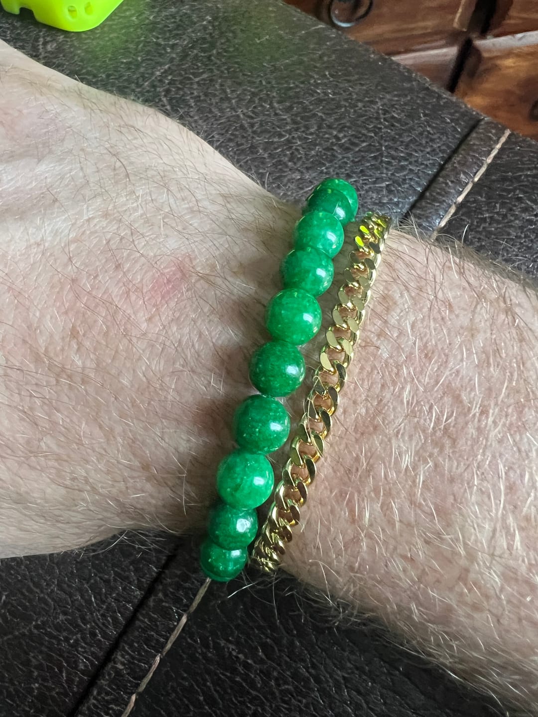 Customer photo review of Green Jade Bracelet