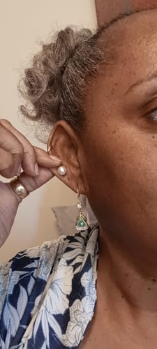 Customer photo review of Diystar™ Lymph Flow Magnetogen Earrings
