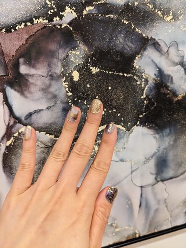 Customer photo review of Moody | Nail Polish Wraps