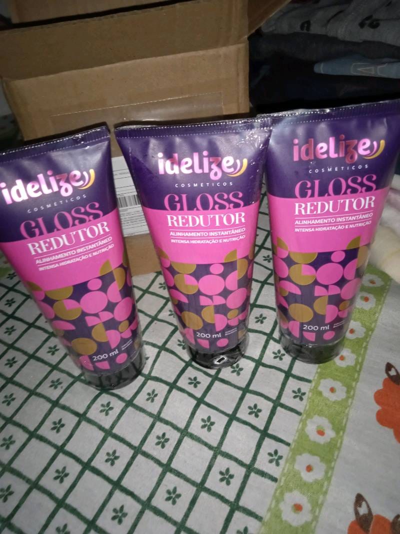 Customer photo review of 2 Alinhamento Fácil Idelize + Mascara de Tratamento 300g