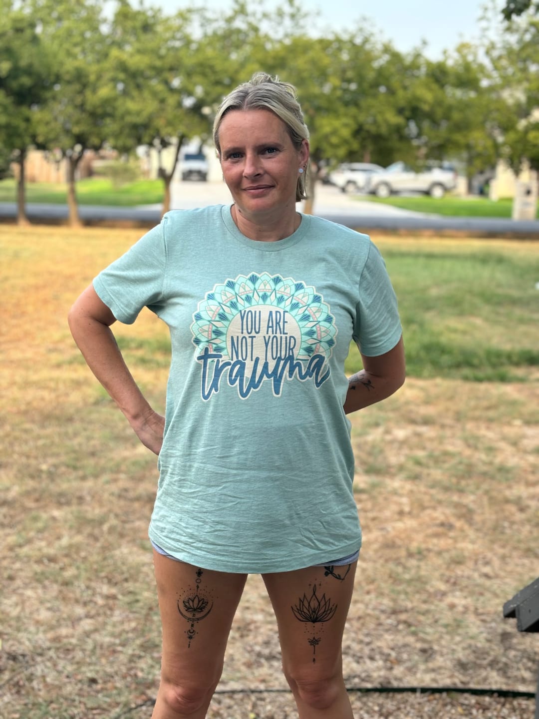 Customer photo review of You Are Not Your Trauma T-Shirt