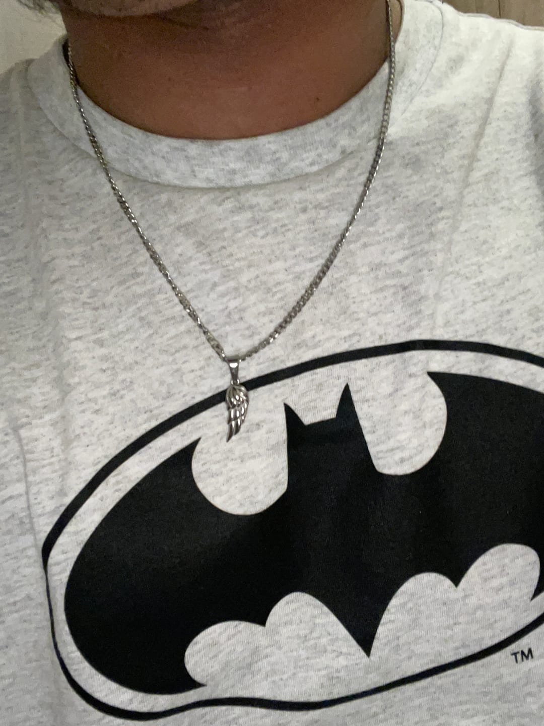 Customer photo review of Angel Wing Necklace - Silver