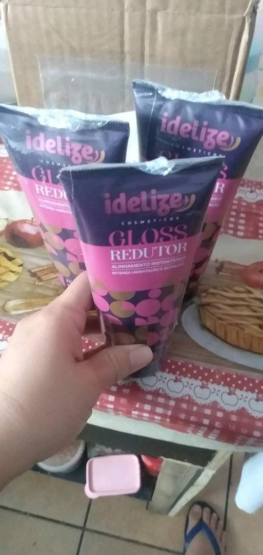 Customer photo review of 2 Alinhamento Fácil Idelize + Mascara de Tratamento 300g