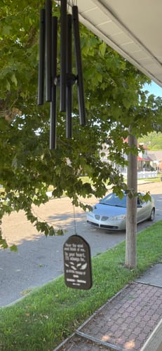 Customer photo review of In The Loving Memory Personalized Wind Chimes Gifts