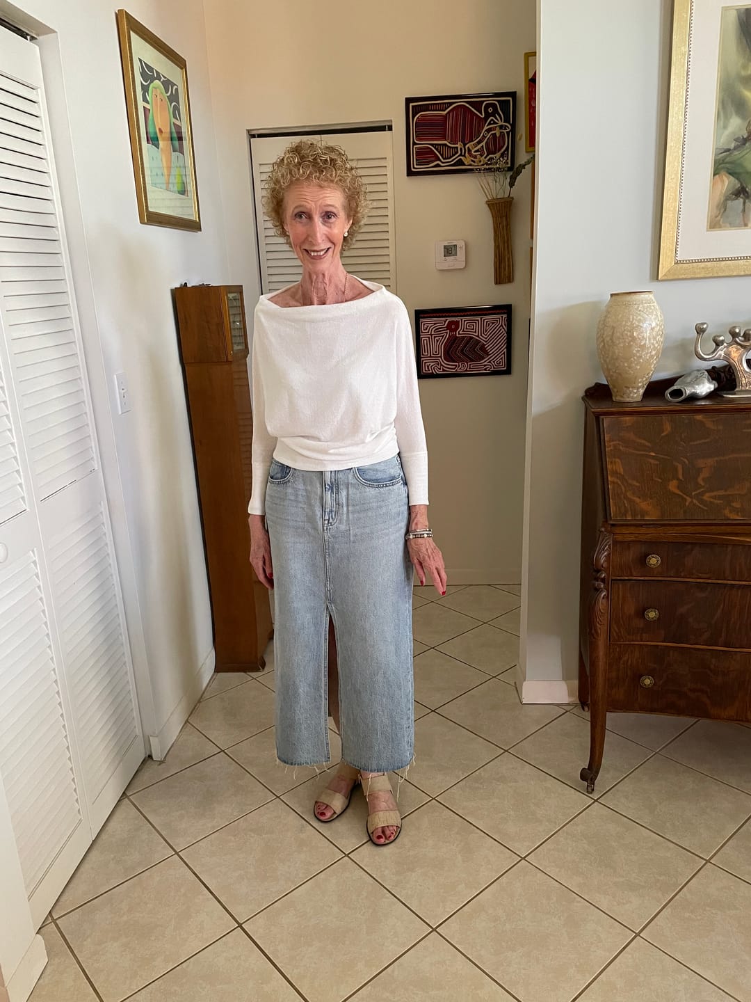 Customer photo review of Alice Midi Skirt - Brooklyn