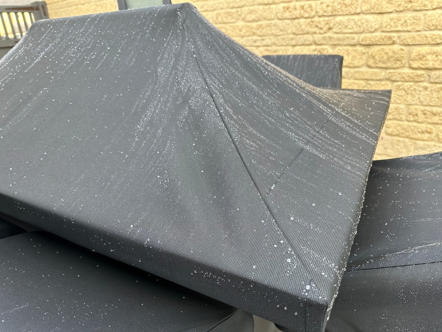 Customer photo review of Melange Water Repellent PU Coated Fabric