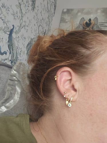 Customer photo review of CELESTE Dangle Cartilage Stud