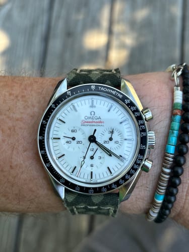 Customer photo review of Horween Leather and Canvas Strap