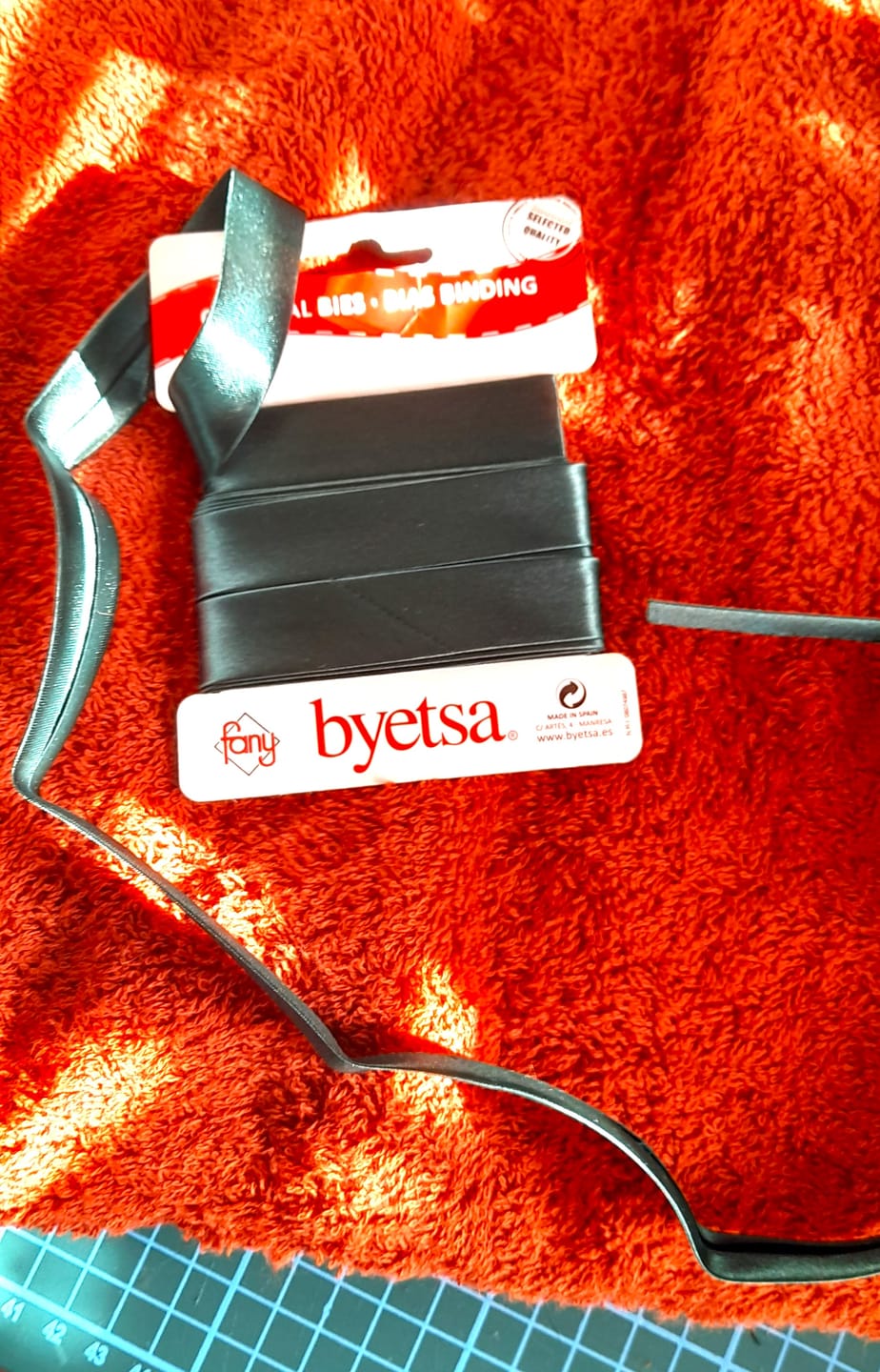 Customer photo review of Plain Satin Bias Binding Tape - 5 metres