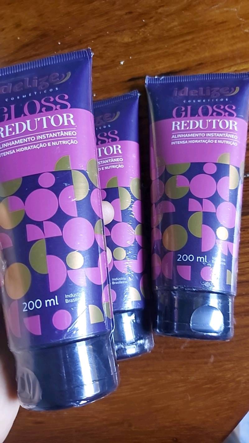 Customer photo review of 3 Alinhamento Fácil Idelize 200ml Sem Formol