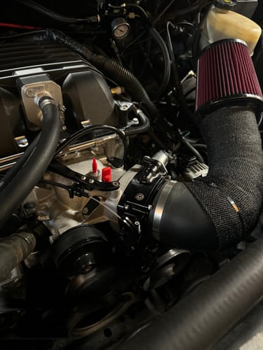 Customer photo review of ICON 102/105mm Cable Drive Throttle Body (Black) w/ Interchangeable Connection