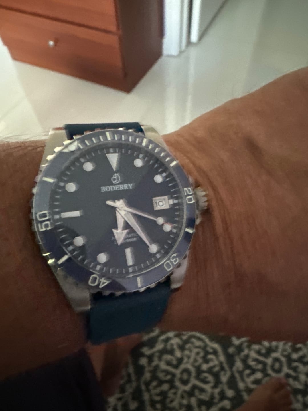 Customer photo review of SEATURTLE.OCEAN(TITANIUM) - Automatic Titanium Diver Watch | Sea Blue/Ti-bracelet