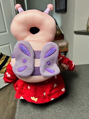 Customer photo review of Baby Head Protector Backpack Pillow For Kids