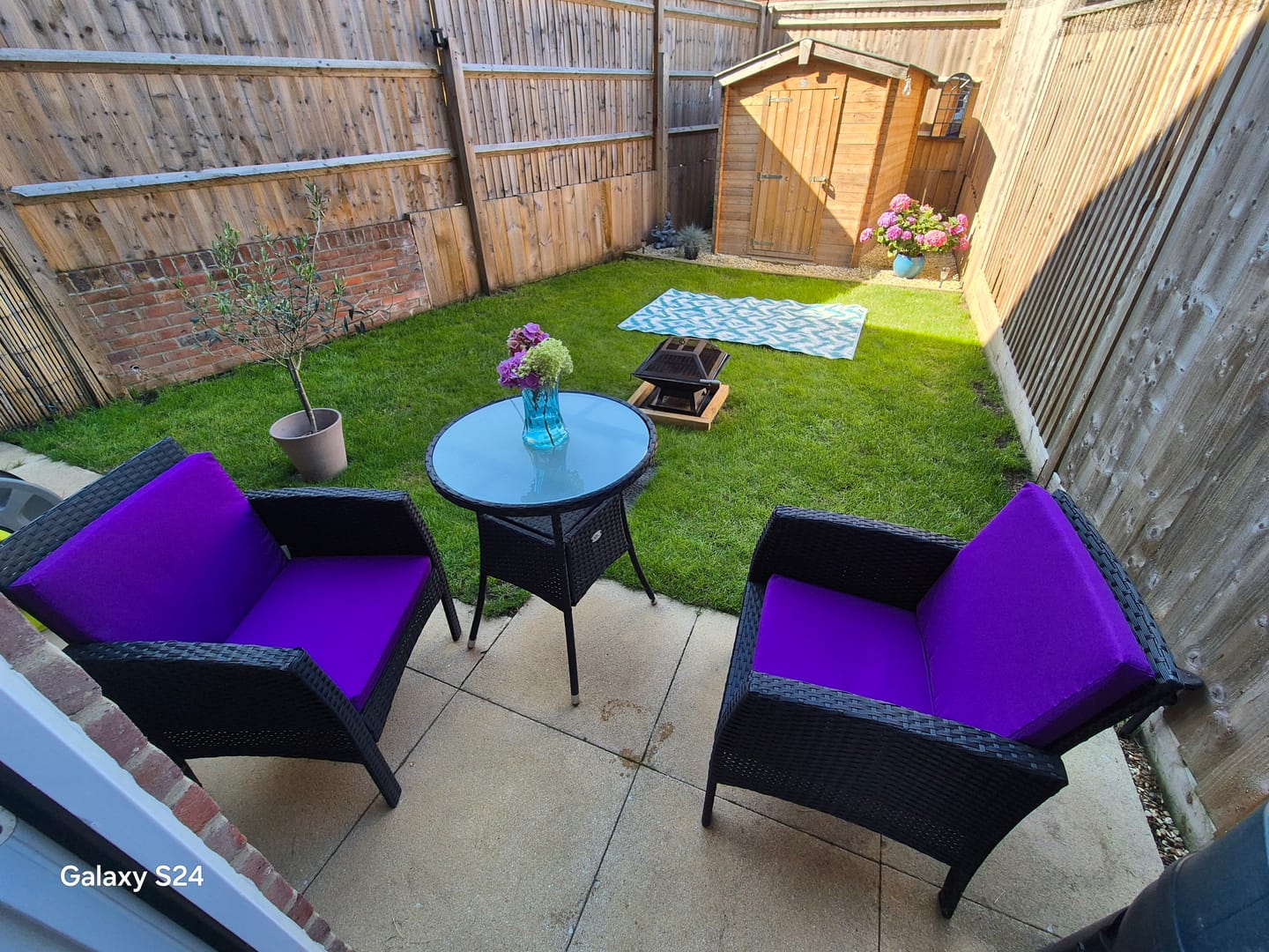 Customer photo review of Water-Resistant Rattan Furniture Chair Seat Pad