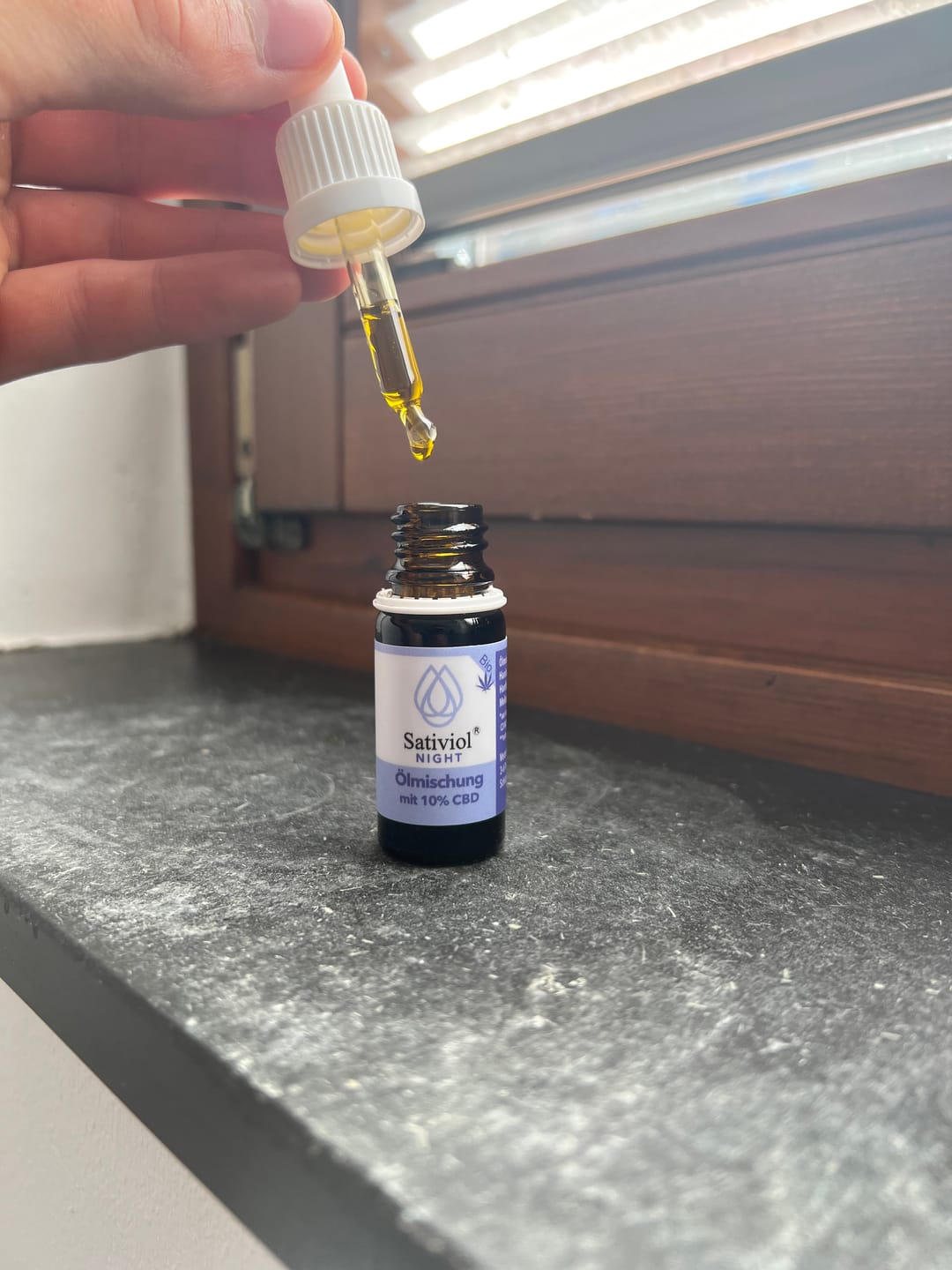 Customer photo review of Sativiol® NIGHT CBD Öl 10%, Melisse + Melatonin