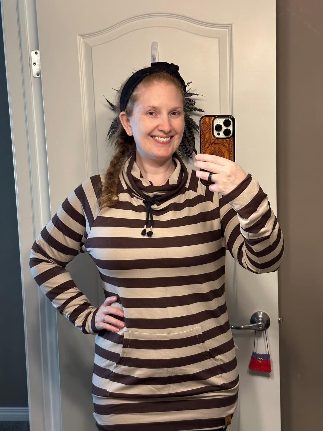 Customer photo review of *Pre-Sale* Cowl Sweatshirt (French Terry)
