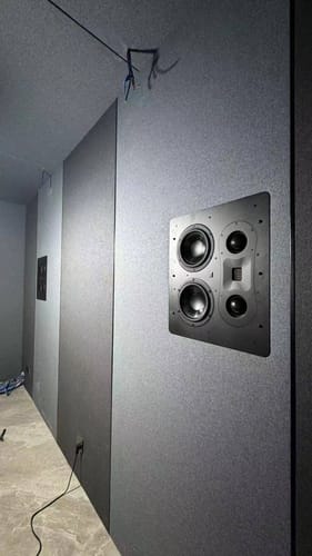 Customer photo review of Theatrus T65W 3-Way Dual 6.5" Cinema/Studio In-Wall Installation Speaker