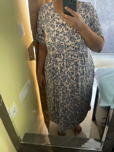 Customer photo review of Baby Pink Floral Night & Lounge Gown